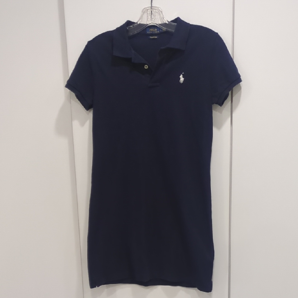 Ralph Lauren Navy Polo Shirt with Yellow Accents